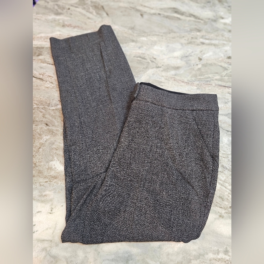 Investments II Gray Textured Dress Pants Women’s Plus 14W Short Stretch Career T